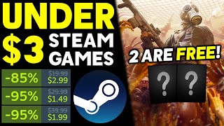 10 AWESOME STEAM GAME DEALS UNDER 3  2 ARE FREE  SUPER CHEAP PC GAMES [upl. by Eilegna498]