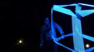 LED Cube spinning  Pyroterra Lighttoys [upl. by Oderf]