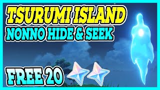 All Nonno Hiding Spot  Hide amp Seek Game in Tsurumi Island  Genshin Impact [upl. by Alford780]