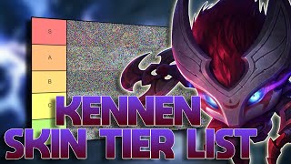 TIER LIST DAS SKINS DO KENNEN MUITO RAIO [upl. by Nauwtna]