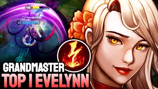 WILD RIFT EVELYNN  TOP 1 EVELYNN GAMEPLAY  GRANDMASTER RANKED [upl. by Lraep]