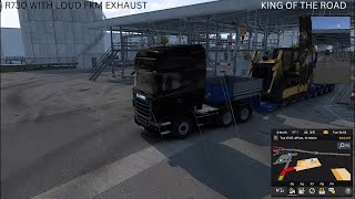 Scania R730 Open Pipe By FKM Garage in ETS2 [upl. by Anirdnajela]