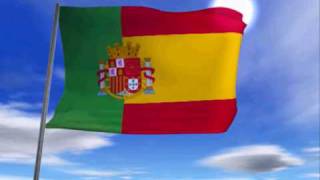 Himno y bandera IBERIAHISPANIA EspañaPortugal [upl. by Ettesil201]