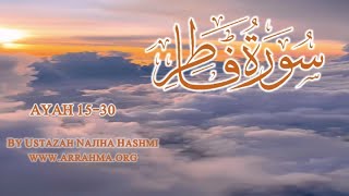 Live Tafsir of Surah Al Faatir ayah 1530 by Ustazah Najiha Hashmi wwwarrahmaorg [upl. by Nylarak]