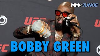 Bobby Green Brings 60000 Cash to UFC Media Day Plans to Change Legal Name to King [upl. by Kahcztiy488]