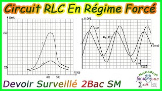 RLC Forcé  Circuit RLC Série En Régime Sinusoïdal Forcé  2 Bac SM  Exercice 2 [upl. by Phillida662]