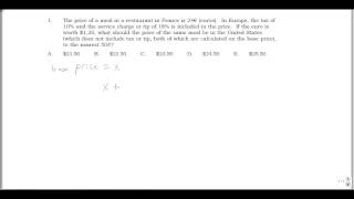 AMATYC Student Math League SML Spring 2015 Solutions Question 1 [upl. by Bari836]