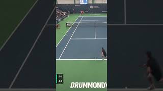 Aiden Mayo plays both single handed and double handed backhand  ATP Drummondville [upl. by Arbmat]