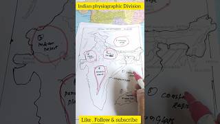 Indian Physiographic Division viralshort indianphysicalmaps competativeexams [upl. by Louls397]