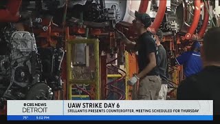 UAW Strike Day 6 Stellantis makes new counteroffer announces layoffs along with GM [upl. by Salkcin]