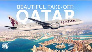 Beautiful TakeOff from Doha 4K [upl. by Nosnaj]