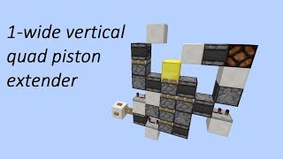 1wide tileable Quadruple Piston vertical extender  Minecraft [upl. by Enytnoel]