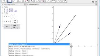 SOLUCIÓN suma de vectores en geogebra por JG y AL [upl. by Gough]