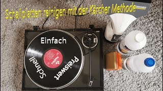 Schallplatten reinigen mit der Kärcher Methode  Preiswert einfach und schnell [upl. by Susejedairam]