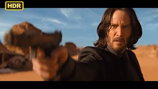 Desert Fight Chase Scene John Wick Chapter 4 2023  John Kills High Table Elder Opening Scene HDR [upl. by Hgielsel250]