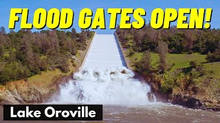 Emergency Action at Oroville Spillway Opens to Combat Floods  Lake Oroville Update February 2024 [upl. by Liarret]