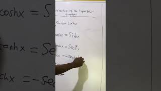 Derivative of the hyperbolic functions [upl. by Ambrosia]