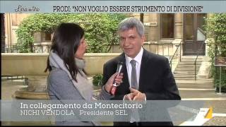 Vendola Se il Pd lo indica Sel voterà Mattarella [upl. by Nonnag]