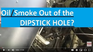 Blowby Oil Smoke out the Dipstick Hole is NOT NORMAL PCV Valve Runaway Diesel [upl. by Norted]