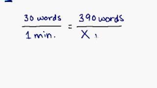 Proportion Word Problem [upl. by Eirehc]