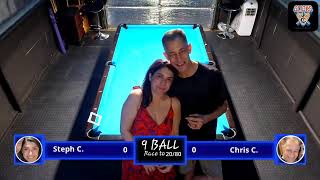 Wife Challenges Hubby 9ball  20  80 point race [upl. by Biancha739]