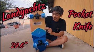 Landyachtz Pocket Knife Watercolour 296” Surfskate Review and Test Ride [upl. by Neal978]