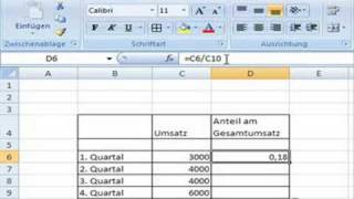 Excel Tutorial Absoluter Zellbezug Einführung [upl. by Lananna693]