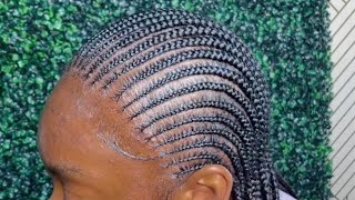 How To Small feed in braids pre parting technique [upl. by Karilla]