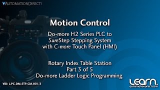 Motion Control Sure Step Stepping System  Domore PLC Programming 3 of 5 from AutomationDirect [upl. by Wakefield]