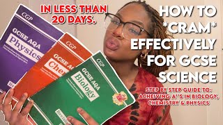 How to effectively cram for all 3 GCSE Sciences  step by step  3 day cycle method for grade 89 [upl. by Girard687]