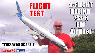 XFLIGHT \ XRP \ SUPREME HOBBY BOEING 7378 TWIN 50mm EDF AIRLINER ESSENTIAL RC FLIGHT TEST [upl. by Ylevol]