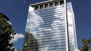 Vertical Axis Wind Turbines on Discovery Tower in Houston [upl. by Eylrac]