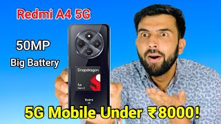 Redmi A4 5G Mobile Review in Hindi  Best 5G Mobile Under ₹8000  redmia4 redmi techmanthan [upl. by Ayhtin715]