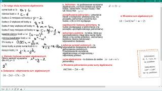 12 minut do sprawdzianu WYRAŻENIA ALGEBRAICZNE [upl. by Lanna814]