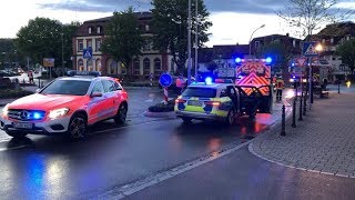 Feuerwehreinsatz Zusammenstoß zweier Volkswagen in Wehr 24042019 [upl. by Nealah]