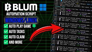 BLUM Automation Script PC  WindowsLinux  🍀Auto Play Games Auto Tasks ETC  BlumAutoClicker [upl. by Nonnahs]