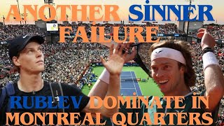 Sinner’s Struggles Continue Rublev Dominates in Montreal Quarters [upl. by Gearhart]