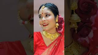 GORGEOUS Bengali Bridal Makeup Tutorial  Step by Step Transformationshorts makeuptutorial [upl. by Adalai]