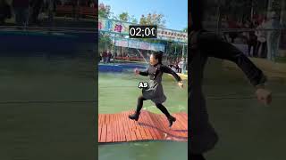 Moving Bridge requires you to use both your Balance and Coordination Skills Via liuxiaoqi101TT [upl. by Saville]