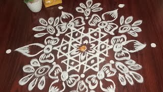 festival padikolam 🌺design for beginners ✡️🪷traditional rangoli design 🪷rangoli muggulu [upl. by Marlette]