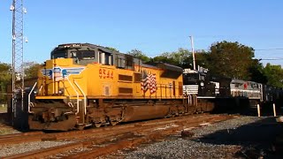 HD NS 8025 Monongahela Heritage Unit Trails on PampW Ethanol Extra in Valley Falls RI 52215 [upl. by Anilrahc]