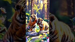 cute baby animals baby🐯🐅tiger beautiful nature love wildlife baby lione [upl. by Anec]