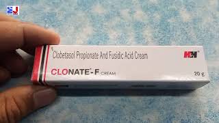 Clonate F Cream  Clobetasol Propionate amp Fusidic Acid Cream  Clonate F Cream uses Review Hindi [upl. by Shirleen]