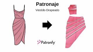 Vestido drapeado  Draped Silk Midi Dress  Patronfy [upl. by Cristin]