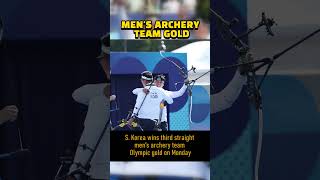 Paris Olympics S Koreas mens archery team wins third straight Olympic gold medal [upl. by Gosney]