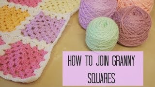 CROCHET How to join granny squares for beginners  Bella Coco [upl. by Amar]