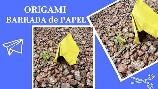 BARRACA DE PAPEL PARA MAQUETE  ORIGAMI  PAPER TENT FOR MODEL [upl. by Sonia]