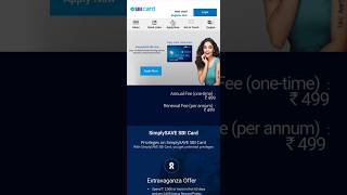 Sbi Simply Save Credit Card benefits [upl. by Traweek]