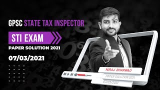 STI GPSC Paper Solution 2021  MathsReasoning  State Tax Inspector Paper Solution 2021 [upl. by Ggerk190]