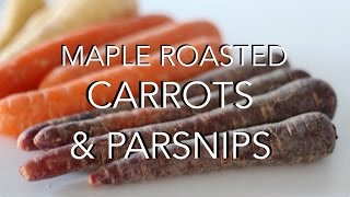 MAPLE ROASTED CARROTS amp PARSNIPS  oil free vegan christmas recipe [upl. by Curtis]